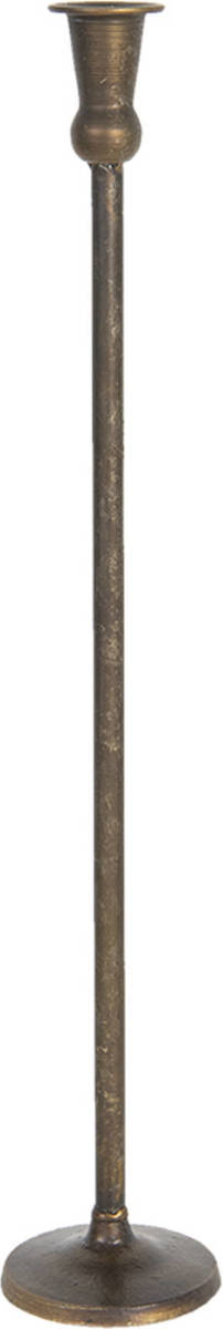 Clayre & Eef Kandelaar Ø 9*53 Cm Bruin Ijzer Kaarsenstandaard
