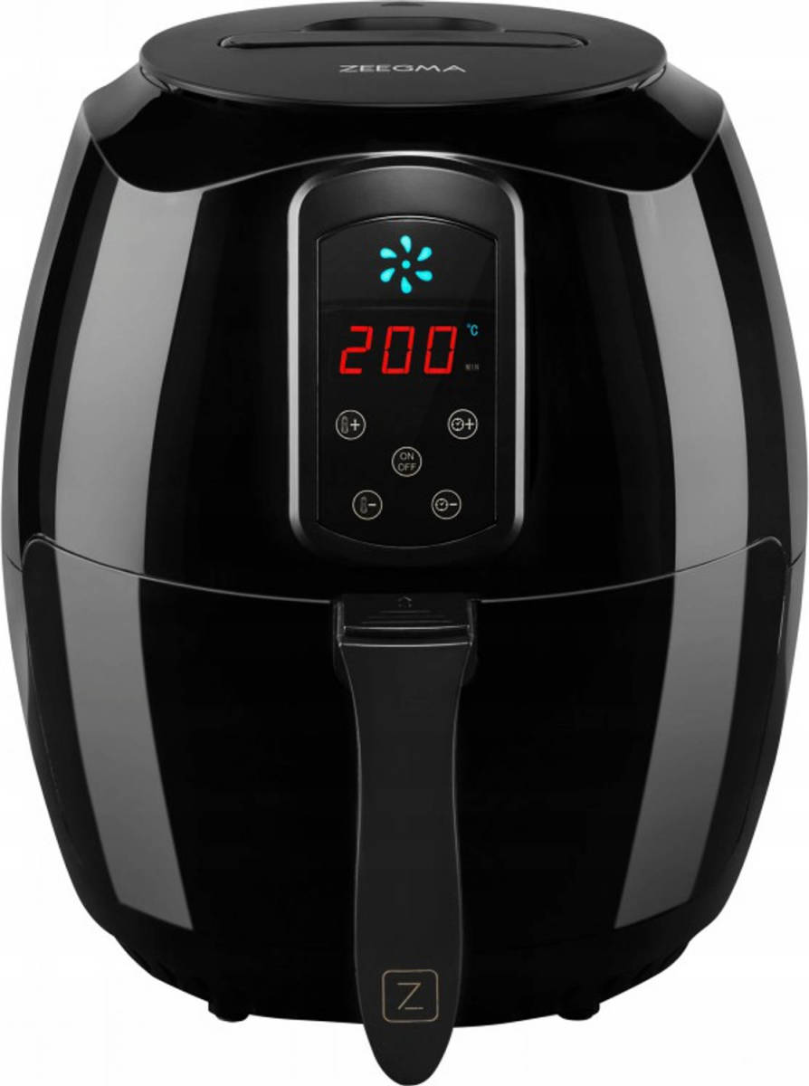 Overmania Zeegma - Airfryer - Vetvrije Friteuse - 3.2 L - Zwart
