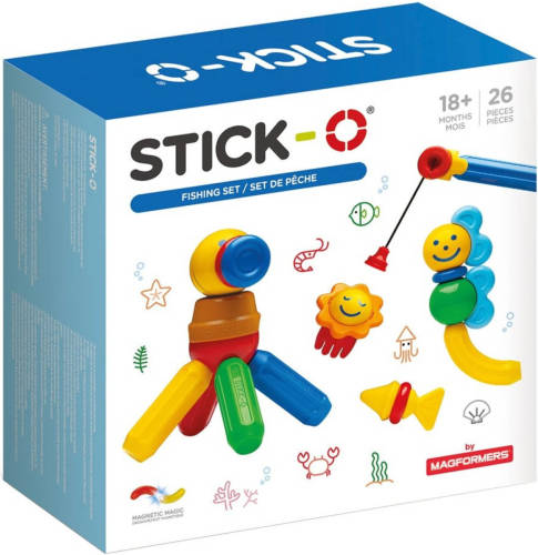 Yourstockshop Stick-o Magnetische Bouwset Vissen 26-delig Multicolor