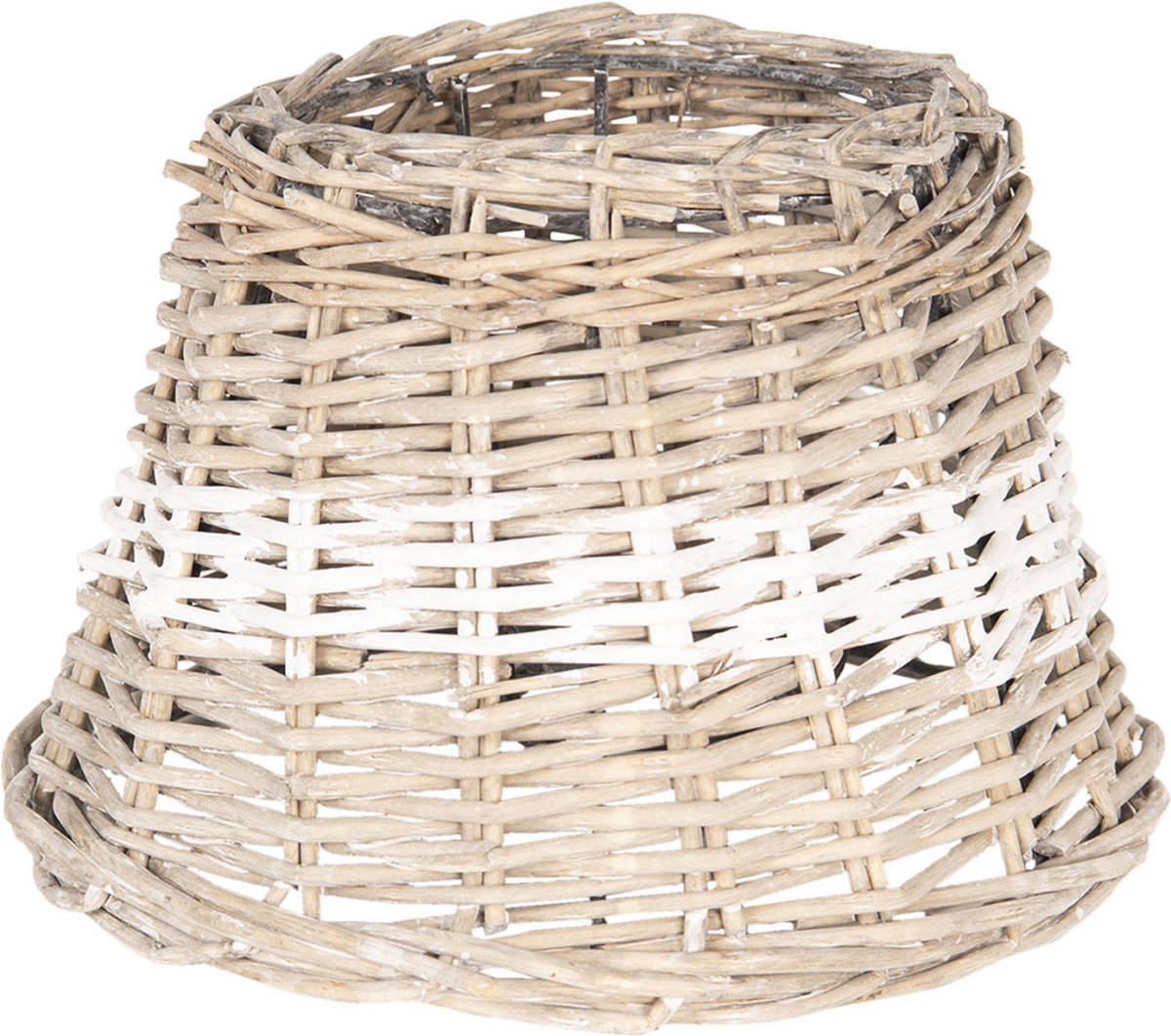 Clayre & Eef Cremekleurige Lampenkap Ø 23*16 Cm / E27 6lak0477
