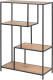 MOOS - Seaford Bookcase, 2 Shelves Oak, Metal H114 Cm