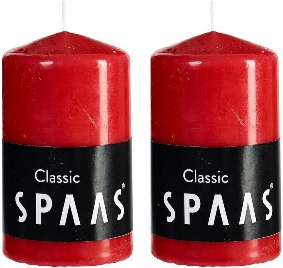 Shoppartners 2x Kaarsen Rood 6 X 10 Cm 25 Branduren Sfeerkaarsen - Stompkaarsen