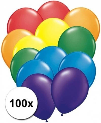 Shoppartners 100 Stuks Regenboog Ballonnen - Ballonnen