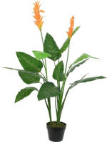 Shoppartners Groene Strelitzia/paradijsvogel Kunstplant 110 Cm In Zwarte Pot - Kunstplanten