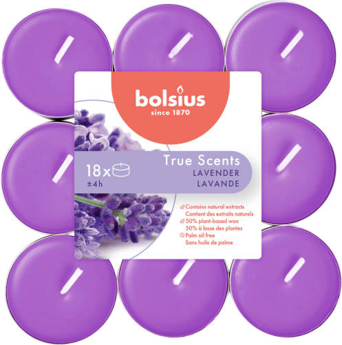 Bolsius Theelichten True Scents - Lavendel - 18 Stuks