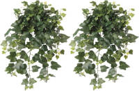 Shoppartners 2x Groene Hedera Helix/klimop Kunstplanten 65 Cm Voor Buiten - Kunstplanten