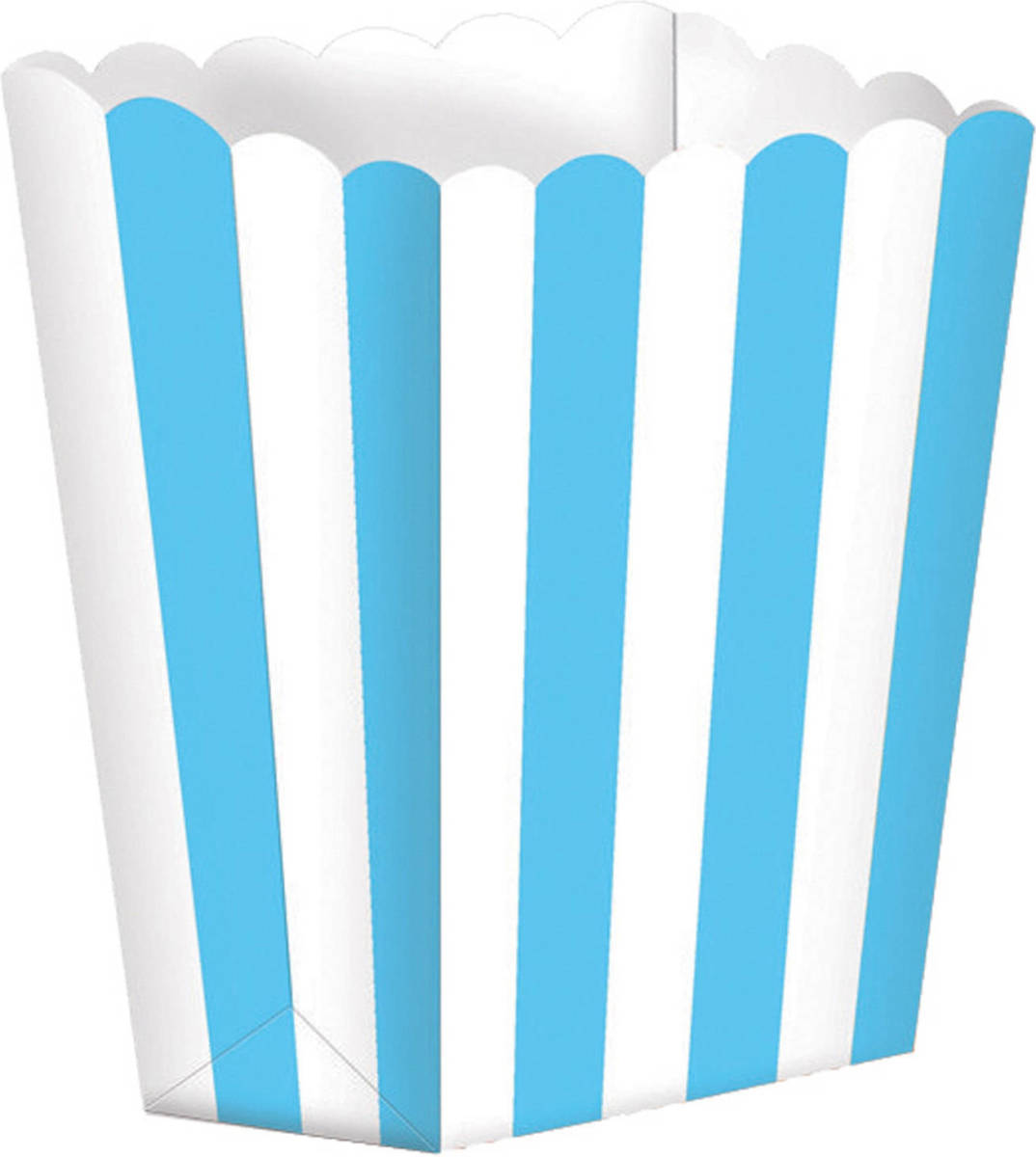 Amscan Snoepbakjes Streep 5 Stuks 9,5 X 13,5 Cm Hemelsblauw