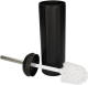 Shoppartners 2x Zwarte Toiletborstel Met Kunststof Houder 40 Cm - Toilet/badkameraccessoires Wc-borstel Zwart