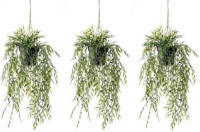 Shoppartners 3x Groene Bamboe Kunstplanten 50 Cm In Pot - Kunstplanten