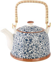 Clayre & Eef Blauwe Theepot 18*14*12 Cm / 700 Ml 6cete0005