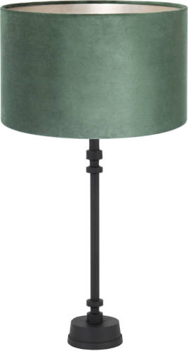 Light & Living Howell Tafellamp Zwart Met Groen Kap