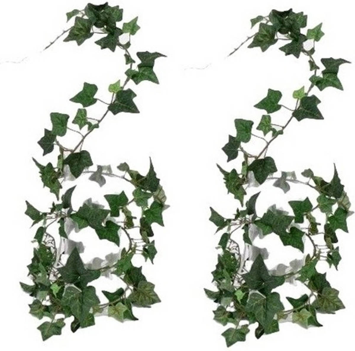 Shoppartners 2x Groene Hedera Helix/klimop Kunstplant 180 Cm Voor Binnen - Kunstplanten