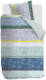 Slaap Vaak Oilily Blooming Stripe Dekbedovertrek - 1-persoons (140x200/220 Cm + 1 Sloop) - Katoen Satijn - Blue