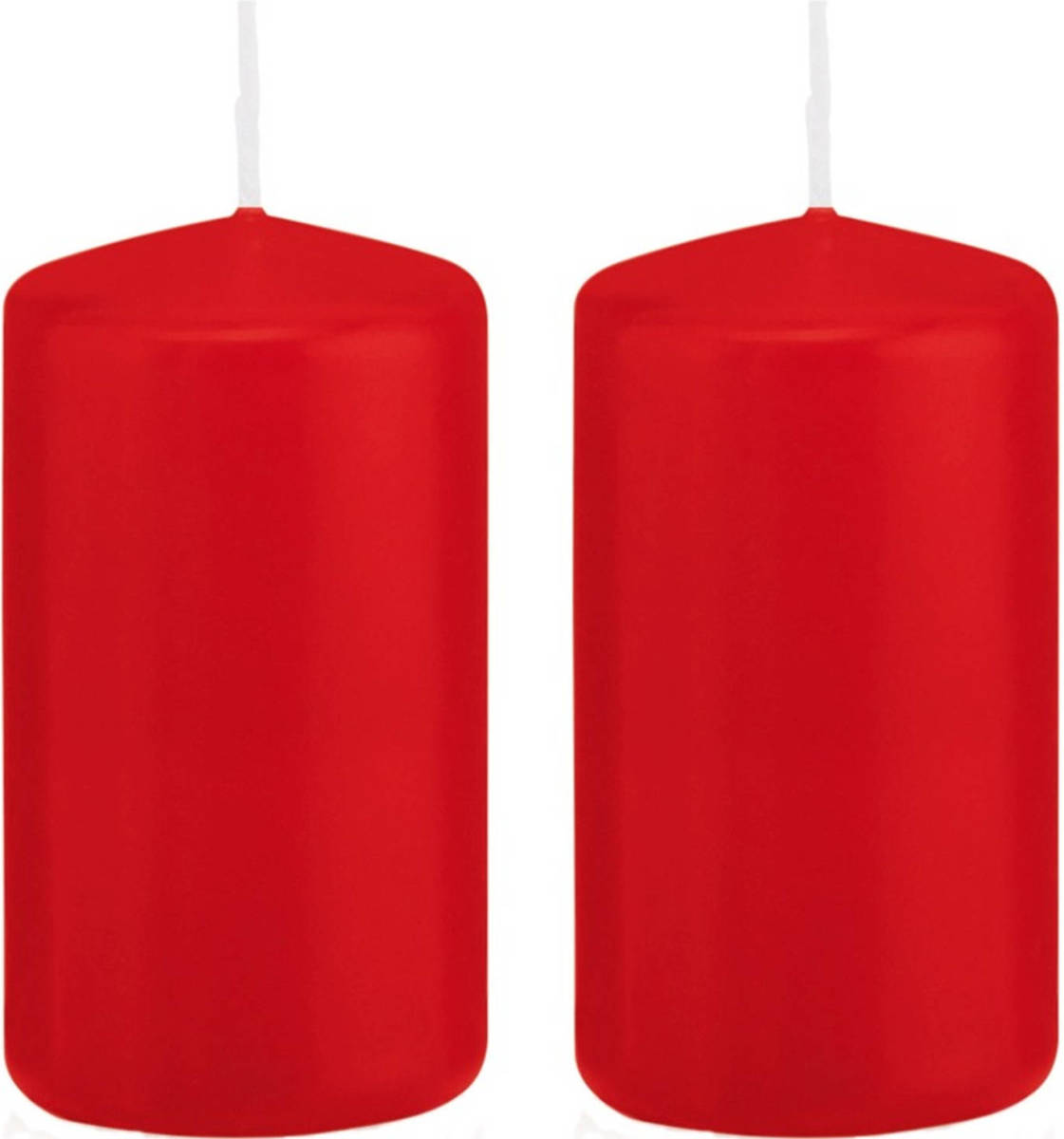 Shoppartners 2x Kaarsen Rood 6 X 12 Cm 40 Branduren Sfeerkaarsen - Stompkaarsen