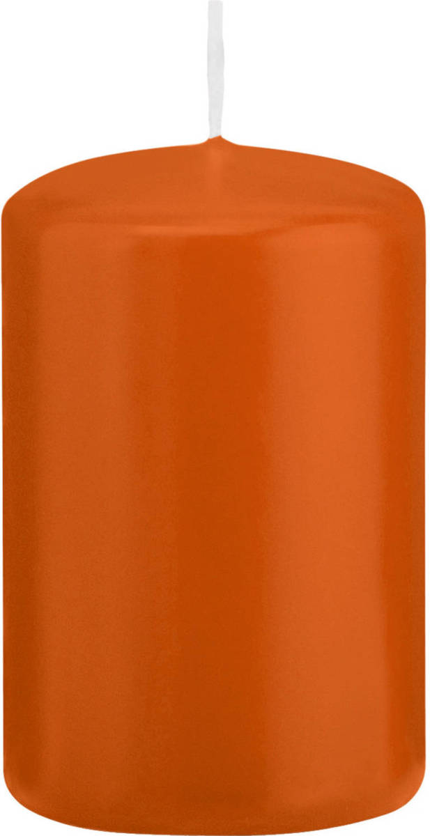 Shoppartners 1x Kaarsen Oranje 5 X 8 Cm 18 Branduren Sfeerkaarsen - Stompkaarsen