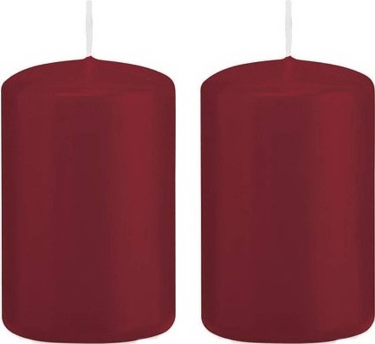 Shoppartners 2x Kaarsen Bordeauxrood 5 X 8 Cm 18 Branduren Sfeerkaarsen - Stompkaarsen