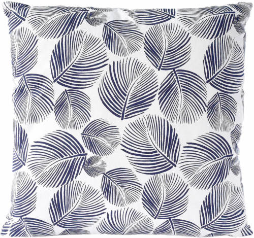 Nielsen Sierkussen Decoratie Kussen Leaves 45 X 45 Cm Blauw Wit