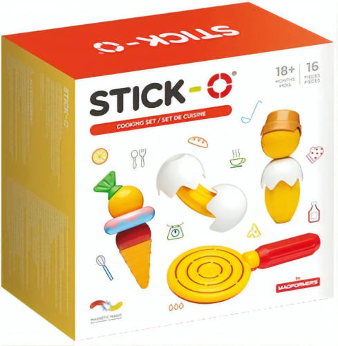 Yourstockshop Stick-o Magnetische Bouwset Koken 16-delig Multicolor