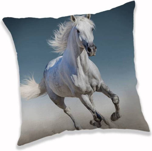 SimbaShop Animal Pictures Kussen White Horse - 40 X 40 Cm - Polyester