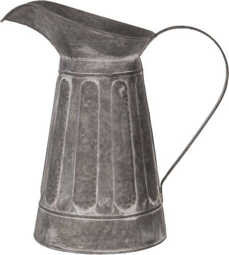 Clayre & Eef Decoratie Kan 33*19*33 Cm Grijs Ijzer Rond Woonaccessoires Huisdecoratie Grijs Woonaccessoires