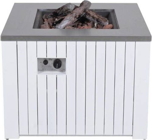 Garden Impressions Cozy Living Gas Vuurtafel Faro 80x80 Cm Wit
