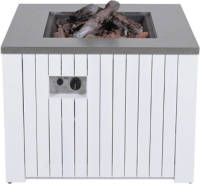 Garden Impressions Cozy Living Gas Vuurtafel Faro 80x80 Cm Wit