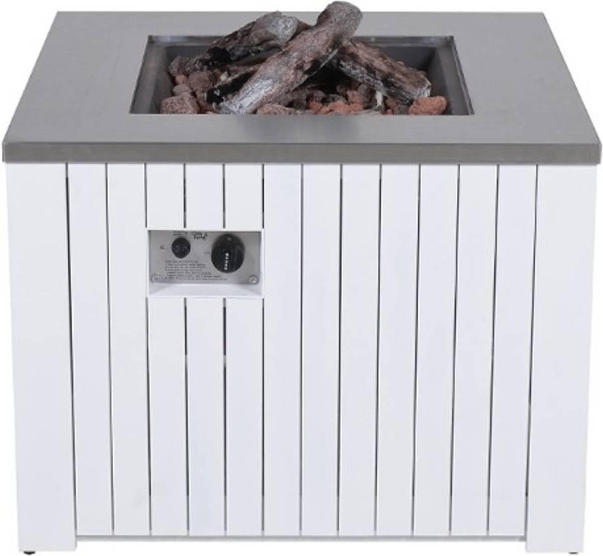 Garden Impressions Cozy Living Gas Vuurtafel Faro 80x80 Cm Wit