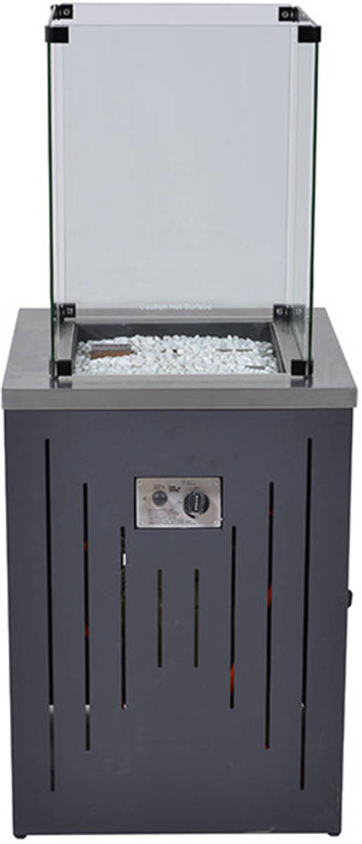Outdoor Services Garden Impressions Cozy Living Gas Vuurtafel Lagos 51x51xh72 Donker Grijs