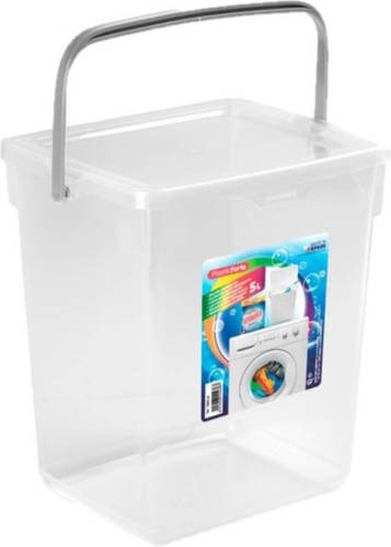 Forte Plastics Opslagbox/emmer Kunststof Met Deksel Transparant 5 Liter 20 X 17 X 23 Cm - Opbergbox