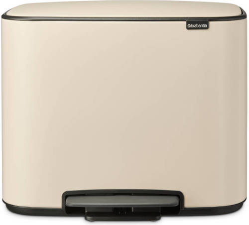 Brabantia Bo Pedaalemmer 11 + 23 Liter Met 2 Kunststof Binnenemmers - Soft Beige