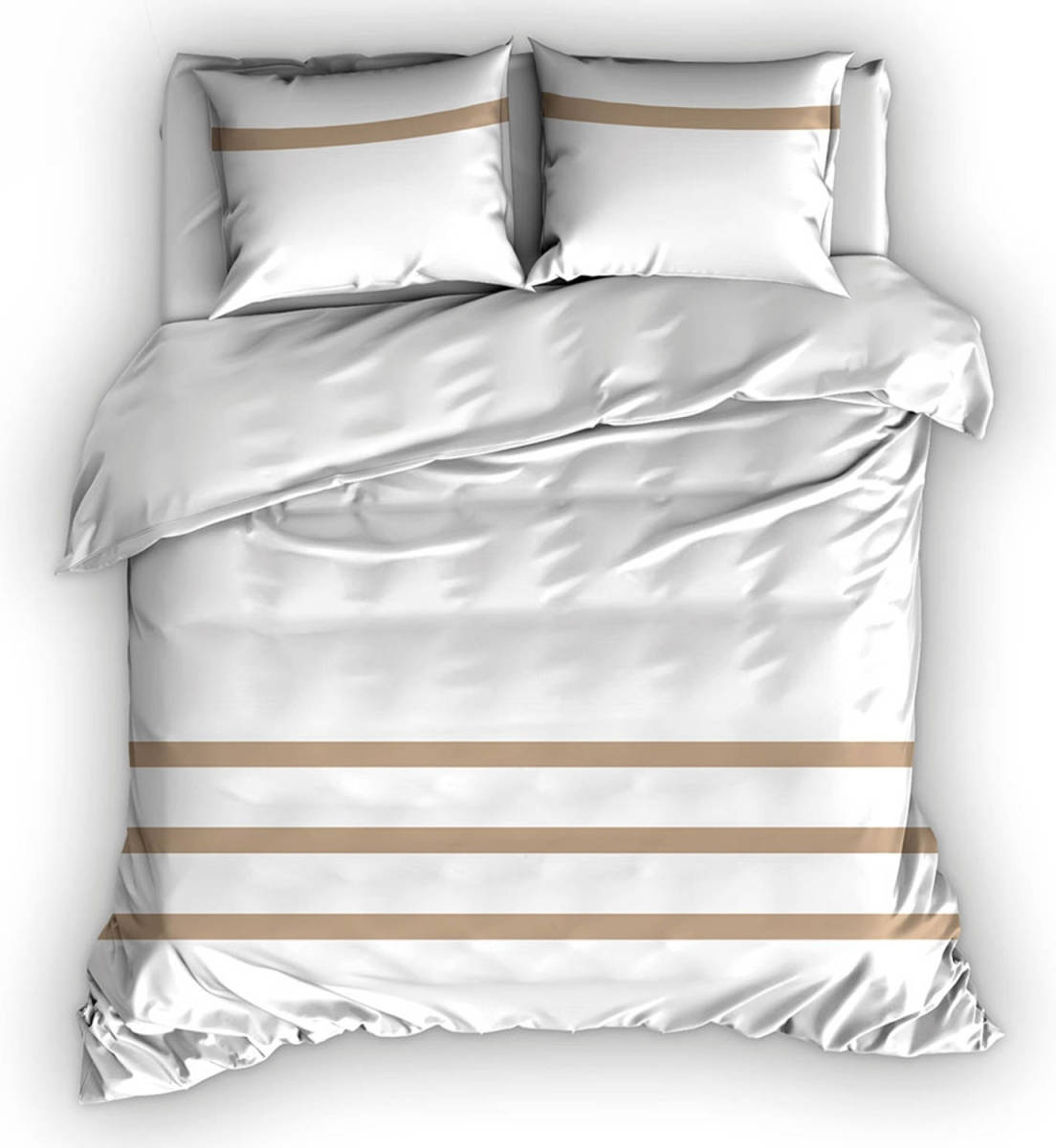 Slaaptextiel nl Italian Home Collection Dekbedovertrek Deauville Sand-240x200/220