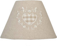 Clayre & Eef Lampenkap ø 23x15 Cm/e27 - Beige - Katoen