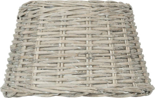 Clayre & Eef Lampenkap Hang ø 36x22 Cm/ E27 - Grijs - Rotan