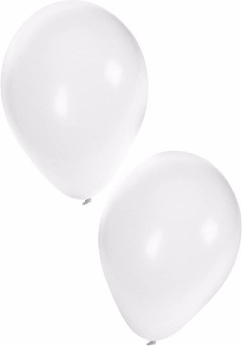 Bellatio Decorations Witte Party Ballonnen 10x Stuks Van 27 Cm - Ballonnen