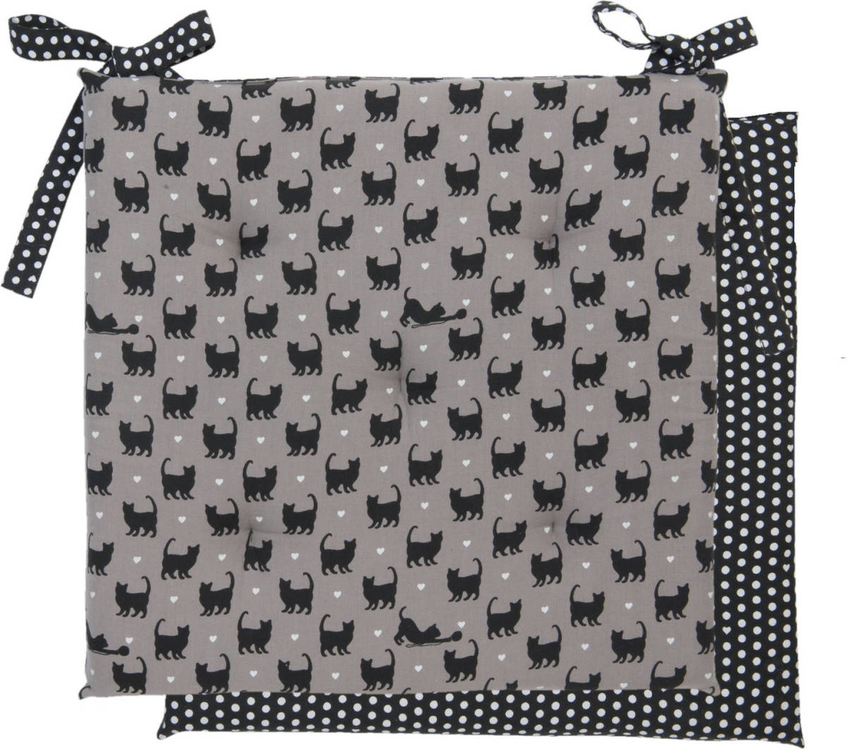 Clayre & Eef Kussen Met Foam 40x40 Cm - Wit, Zwart - Katoen, 100% Katoen