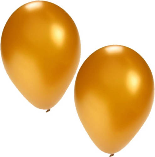 Bellatio Decorations 25x Gouden Ballonnen 27 Cm - Ballonnen