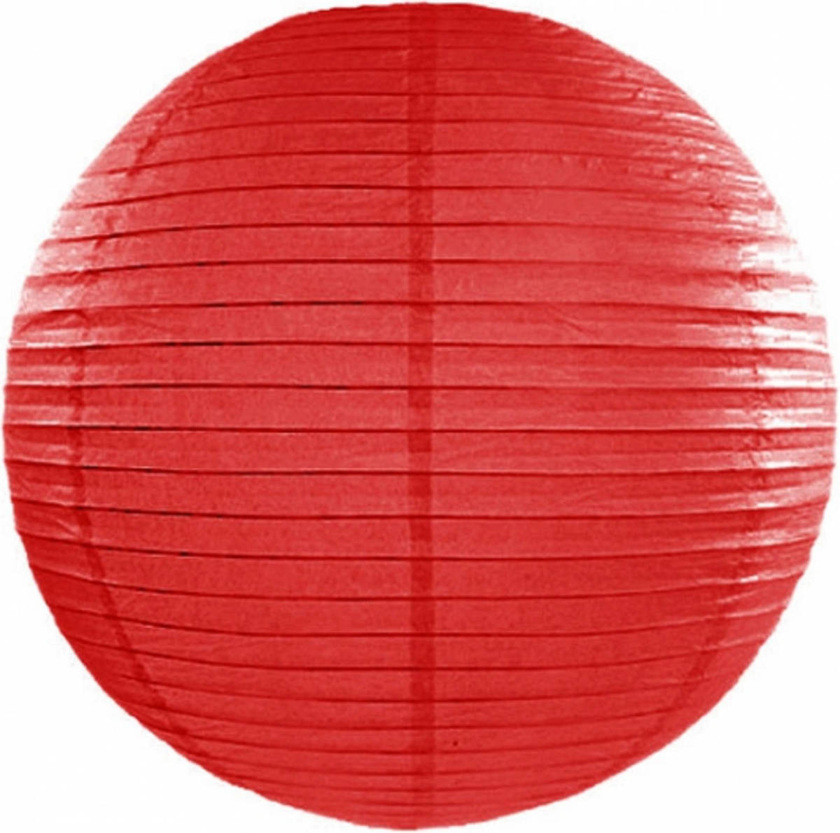 Bellatio Decorations Luxe Bol Vorm Lampion Rood 50 Cm - Feestlampionnen