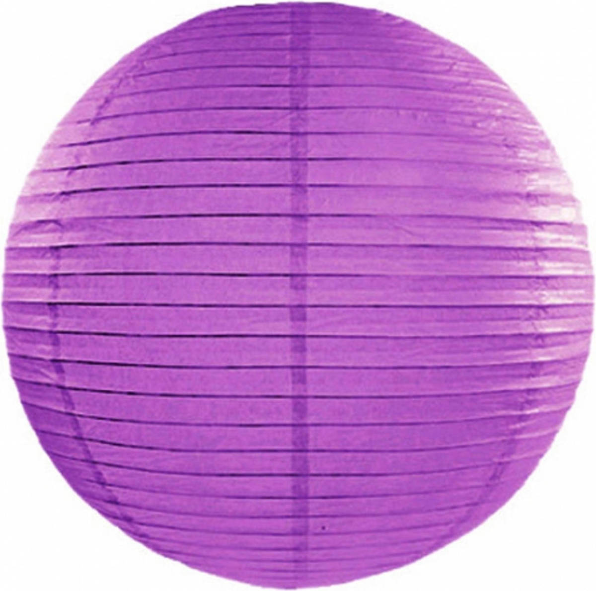 Bellatio Decorations Luxe Bol Vorm Lampion Donker Paars 35 Cm - Feestlampionnen
