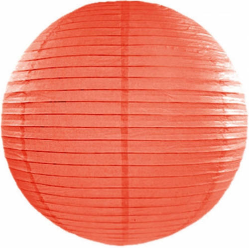 Bellatio Decorations Luxe Bol Vorm Lampion Oranje 35 Cm - Feestlampionnen