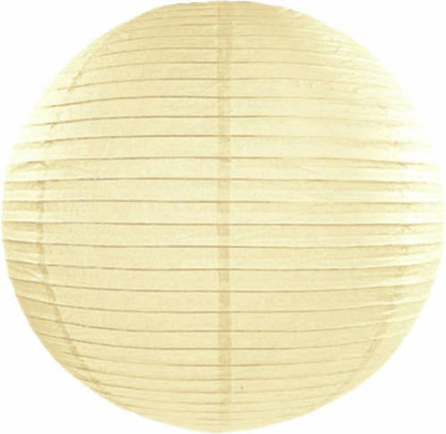 Bellatio Decorations Luxe Bol Feest Lampion Ivoor Wit 35 Cm - Feestlampionnen
