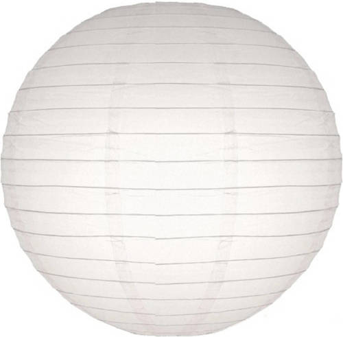 Bellatio Decorations Luxe Witte Bol Lampionnen 25 Cm - Feestlampionnen