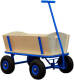 Sunny Billy Beach Wagon / Bolderkar Van Blank Hout Bolderwagen Met Luchtbanden In Blauw
