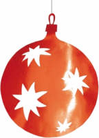 Bellatio Decorations Kerstbal Hangdecoratie Rood 40 Cm Van Karton - Hangdecoratie