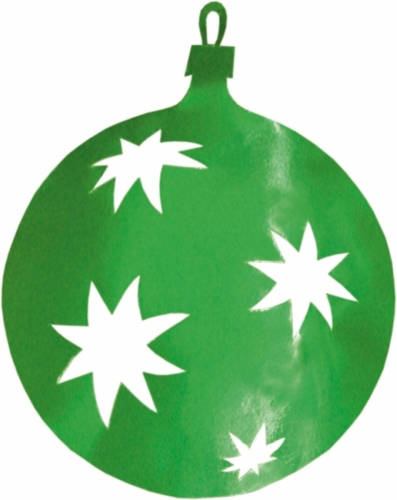 Bellatio Decorations Kerstbal Hangdecoratie Groen 40 Cm Van Karton - Hangdecoratie