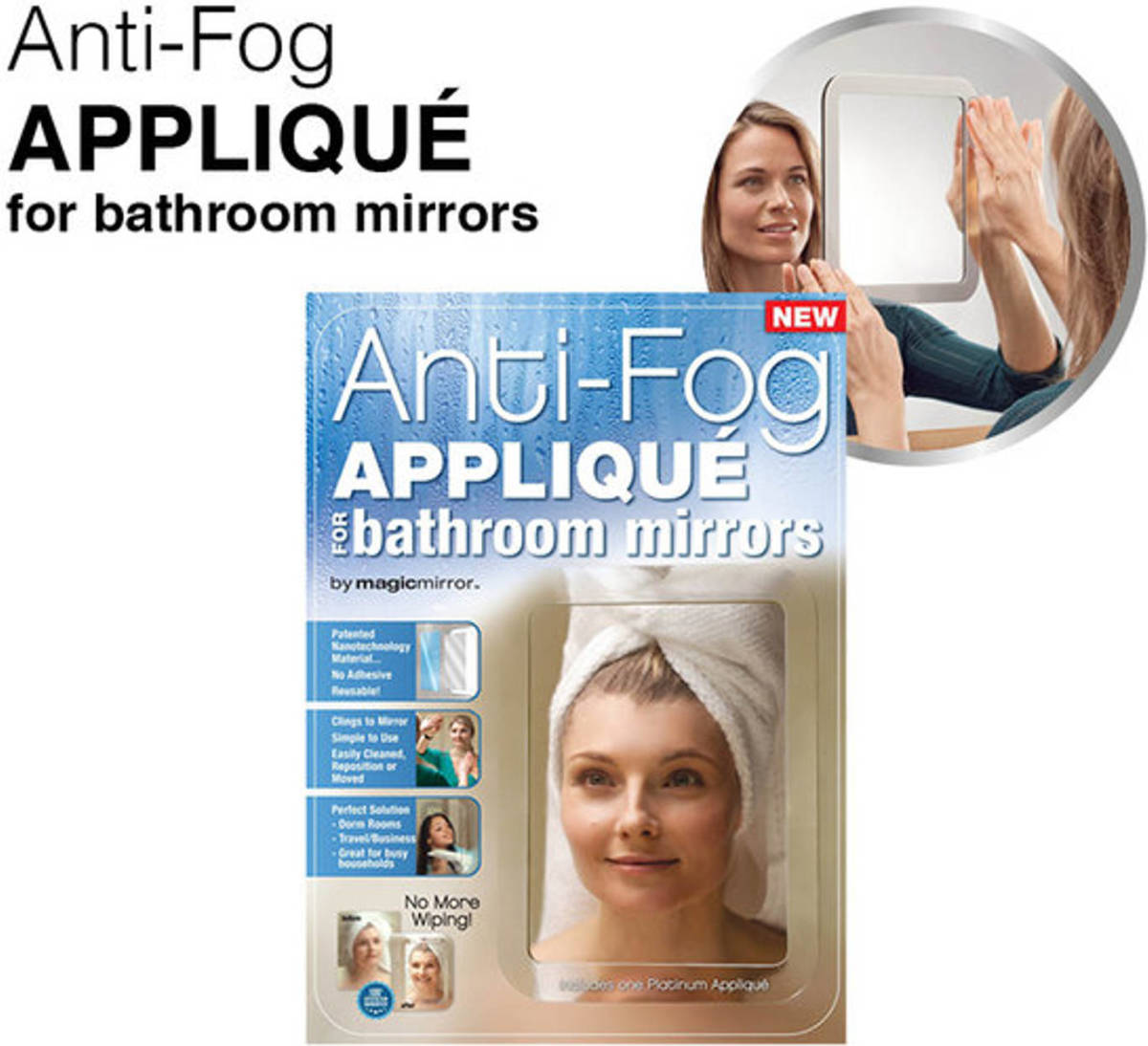 OrangeShop eu Magic Mirror - Anti-fog Applique