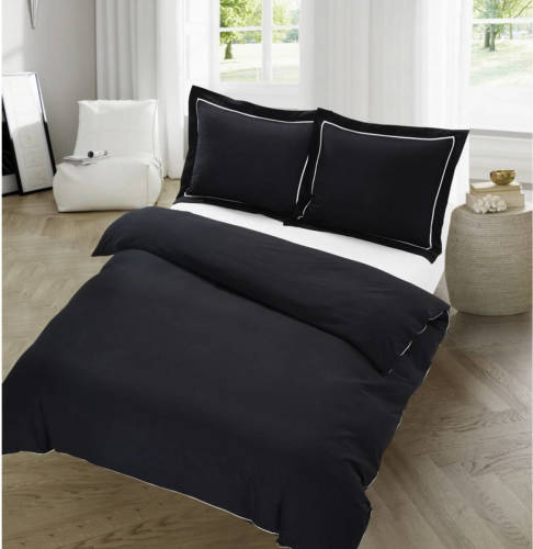 Homeshopping24 Dekbedovertrek Dijon Black-140x200/220