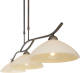 Lamponline Lightning - Klassieke Hanglamp 3-l. Glas - Brons