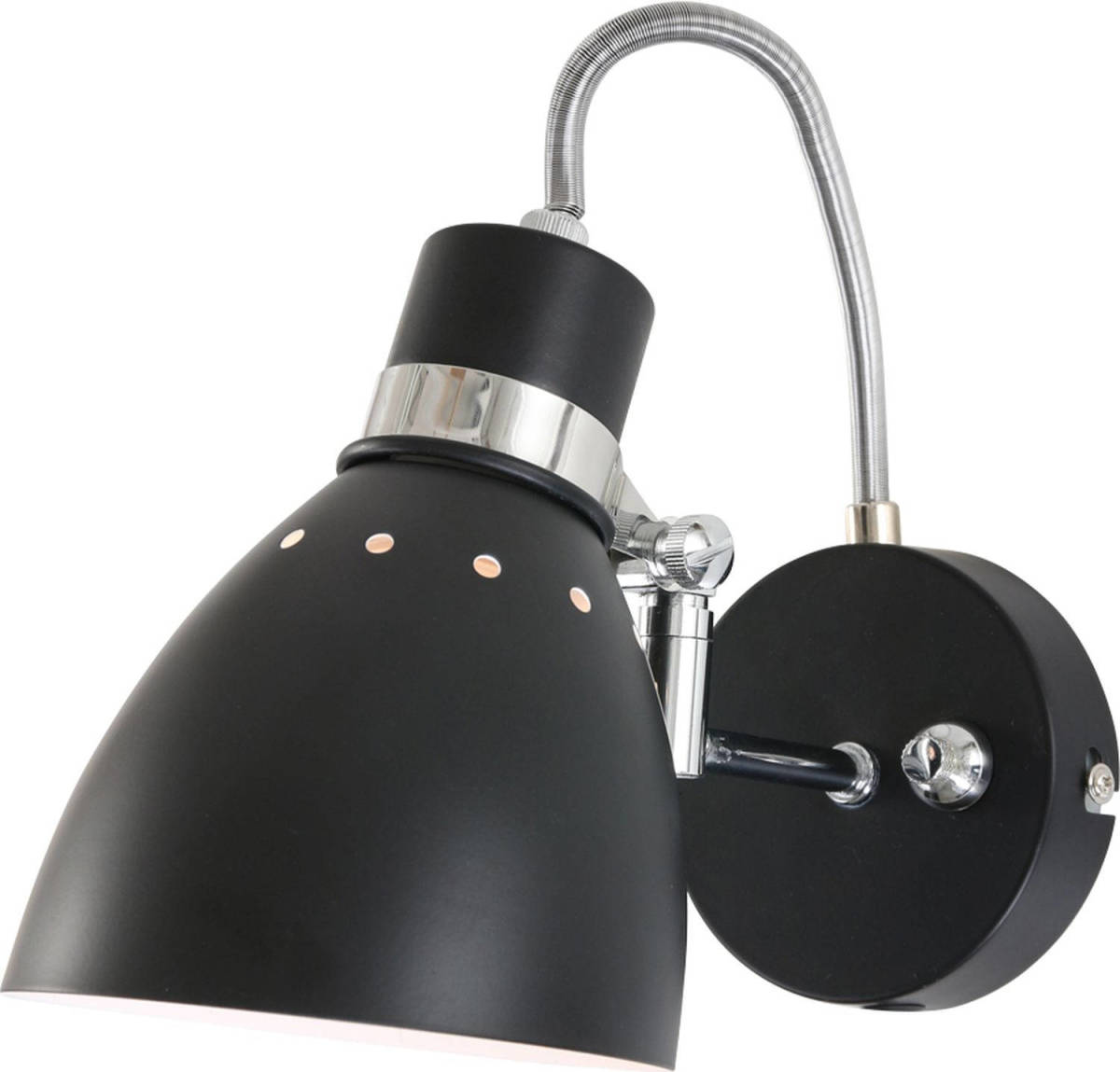 LichtXpert Lightning - Moderne Wandlamp 1-l. Refl. - Zwart