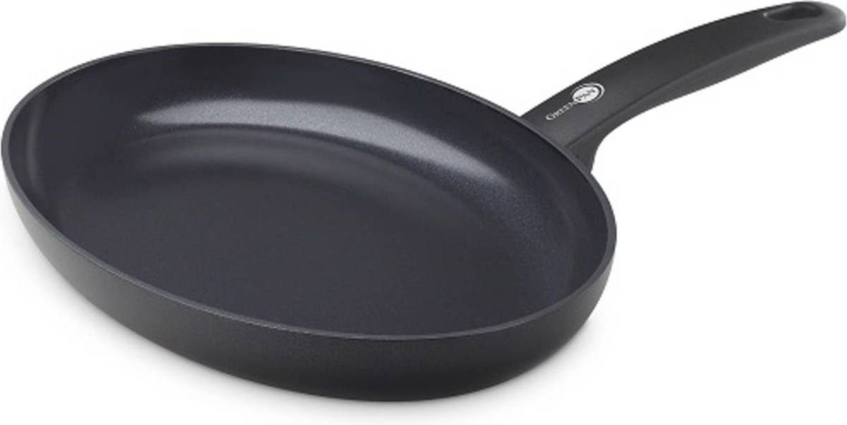 Vispan Cambridge Ovaal Inductie Zwart, 32 X 22 Cm - Greenpan
