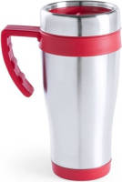 Shoppartners Rvs Thermosbeker/warm Houd Beker Rood 500 Ml - Thermosbeker